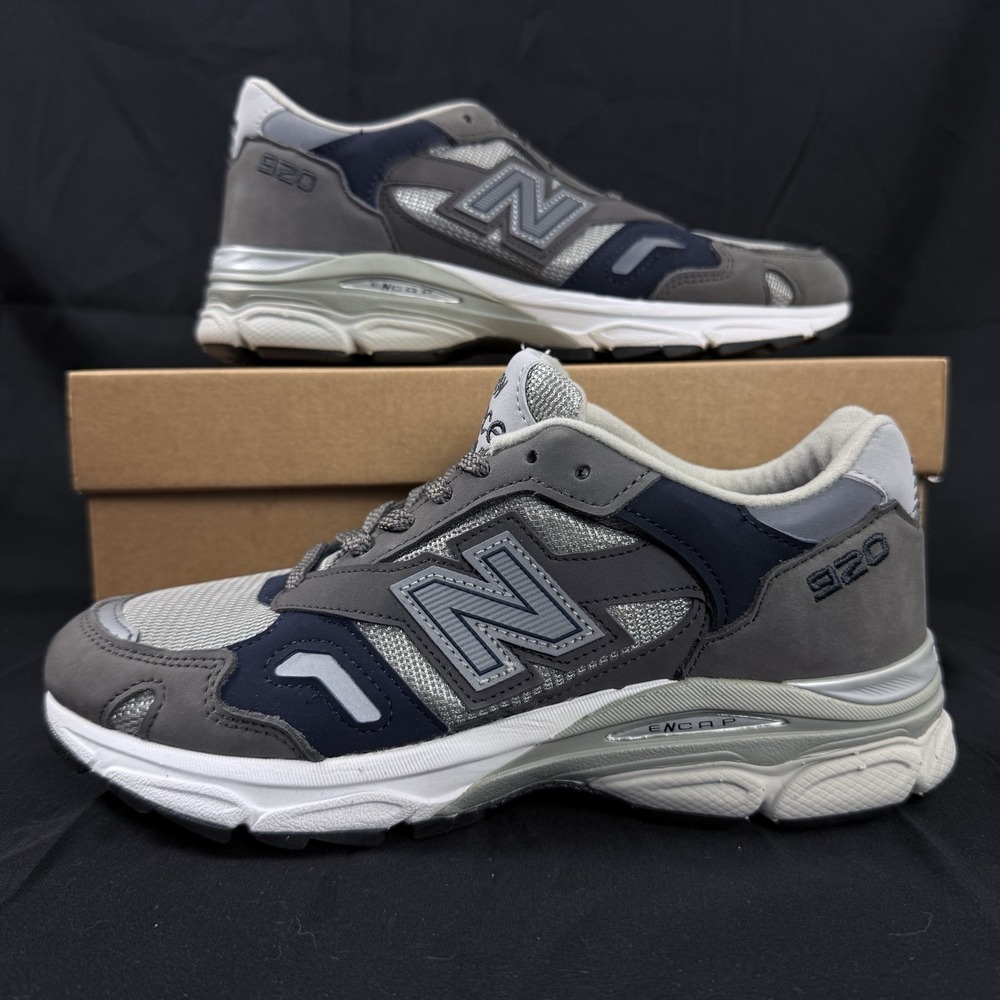 New Balance 920‎ Men's Size 6 Made in England Grey Navy Blue M920GNS Sneakers